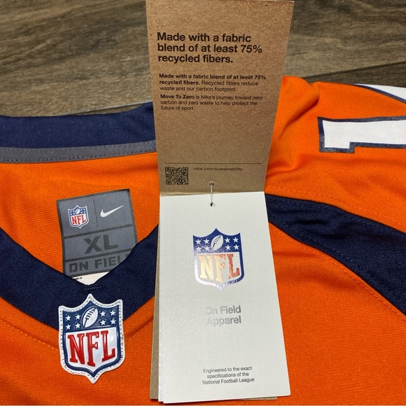 Denver Broncos Nike Courtland Sutton Orange Men's Size XL Jersey Authentic New - Picture 8 of 10